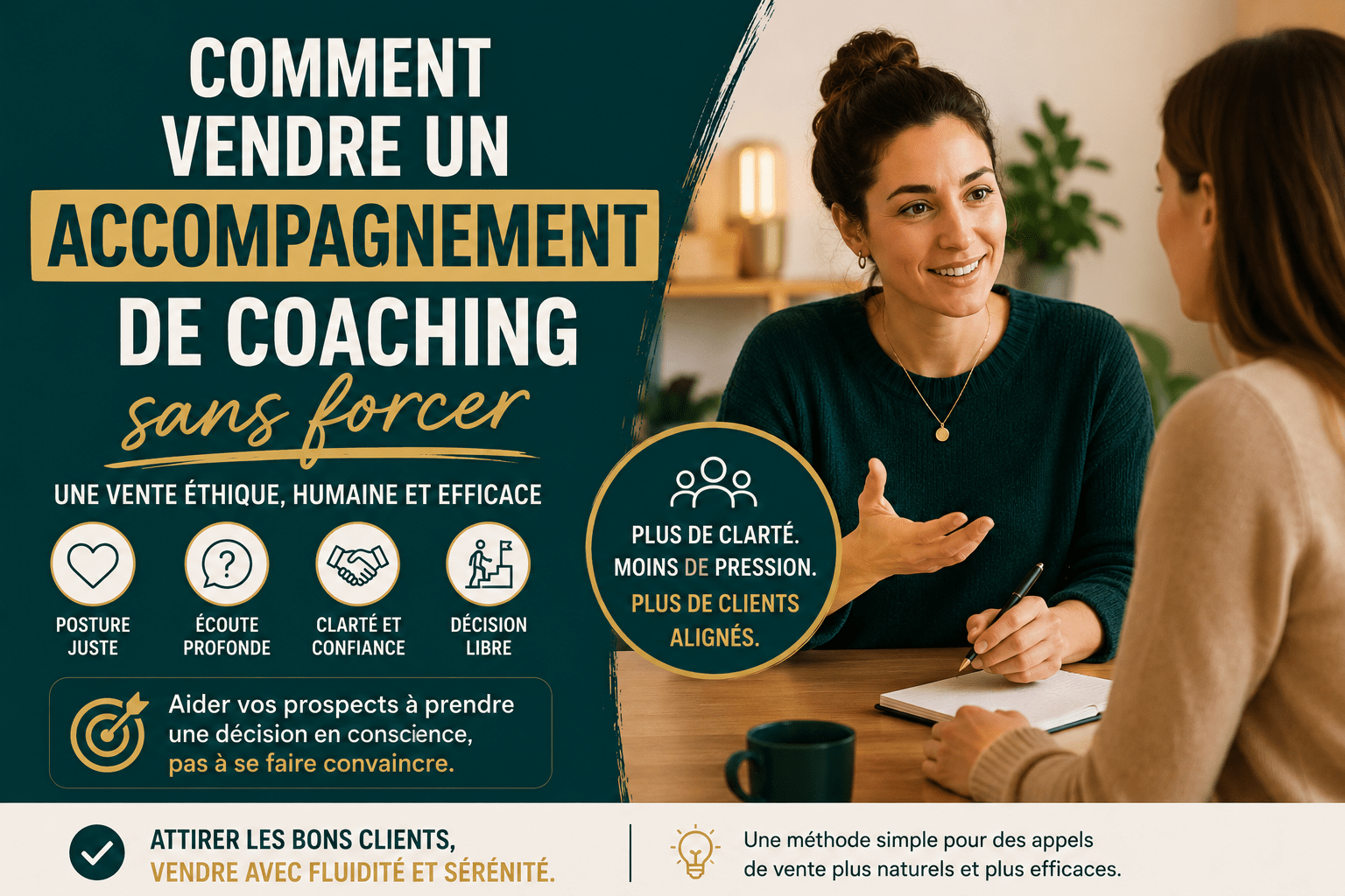 comment vendre un accompagnement de coaching sans forcer